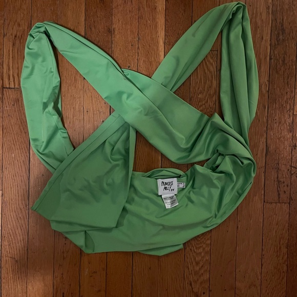 Princess Polly Tops - Princess Polly wrap top in green. Size 8.